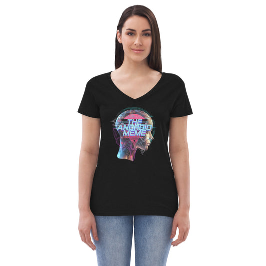 AI Mind Meme Women’s recycled v-neck t-shirt